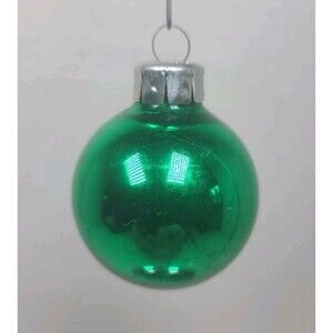 Vintage Solid Green East Germany Glass Christmas Ornament 1940's